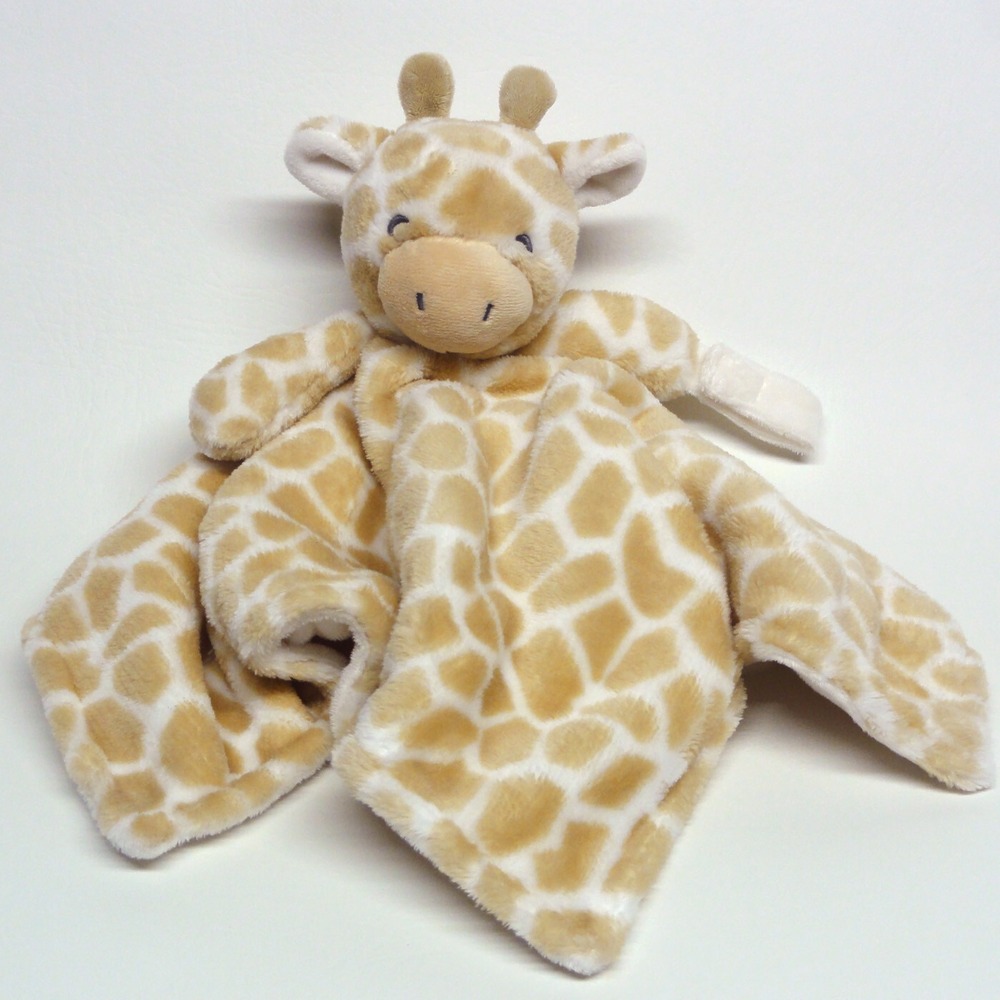 Carters Giraffe Lovey Plush Security Blanket Pacifier Holder Gender Neutral EUC